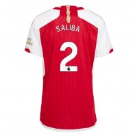 Arsenal William Saliba #2 Domáci Ženy futbalový dres 2023-24 Krátky Rukáv